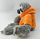 Soma Faultier Kuscheltier XXL 32 cm Plüschtier Anime Kawaii Plush Stofftier Cute Plushies Halloween Weihnachten Geschenke für Kinder (Grau 40 cm Orange)