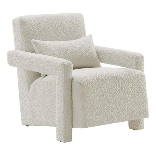 Sillón Plegable Marfil con Tela Bouclé
