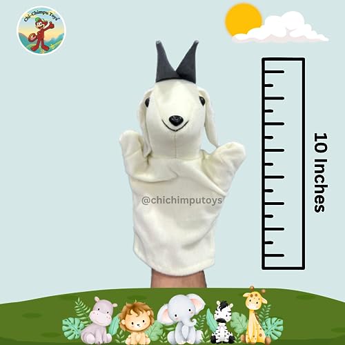 Image of Goat Hand Puppet | Hand Puppet for Kids | Story Telling Puppets | Puppets for Kids | Hand Masks for Kids | Soft Toy | Puppet Toy | Soft Toy | Educational Puppets for Kid's Learning