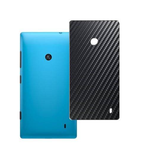 Vaxson 2 Unidades Protector de pantalla Posterior, compatible con NOKIA Lumia 520, Película Protectora Espalda Skin Cover   Fibra de Carbono Negro
