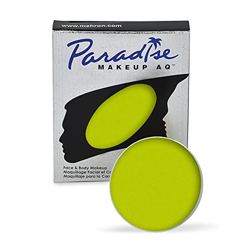 Image of Mehron Makeup Paradise Makeup AQ Refill Size | Stage & Screen Performance, Face & Body Painting, Beauty, Cosplay, and Halloween | Water Activated Face Paint, Body Paint .25 oz (7 ml) (Lime)