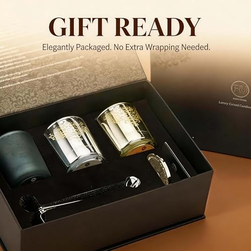Luxury Soy Candle Gift Set for Women – 3 Pack 7oz Crystal Glass Aromatherapy Candles, 120H Total Burn Time, Soy & Beeswax Blend with Wick Trimmer & Snuffer Lid, Spa & Relaxation Scents - Image 3