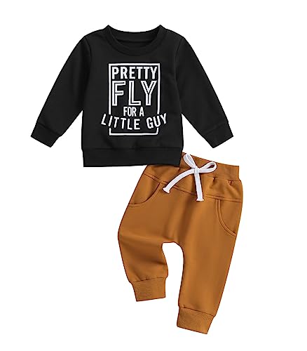 Image of VISGOGO Baby Boy Clothes 3 6 Months,Toddler Hooded Outfits 12 18M Sweater Sweatpants Fall Winter Infant Clothing