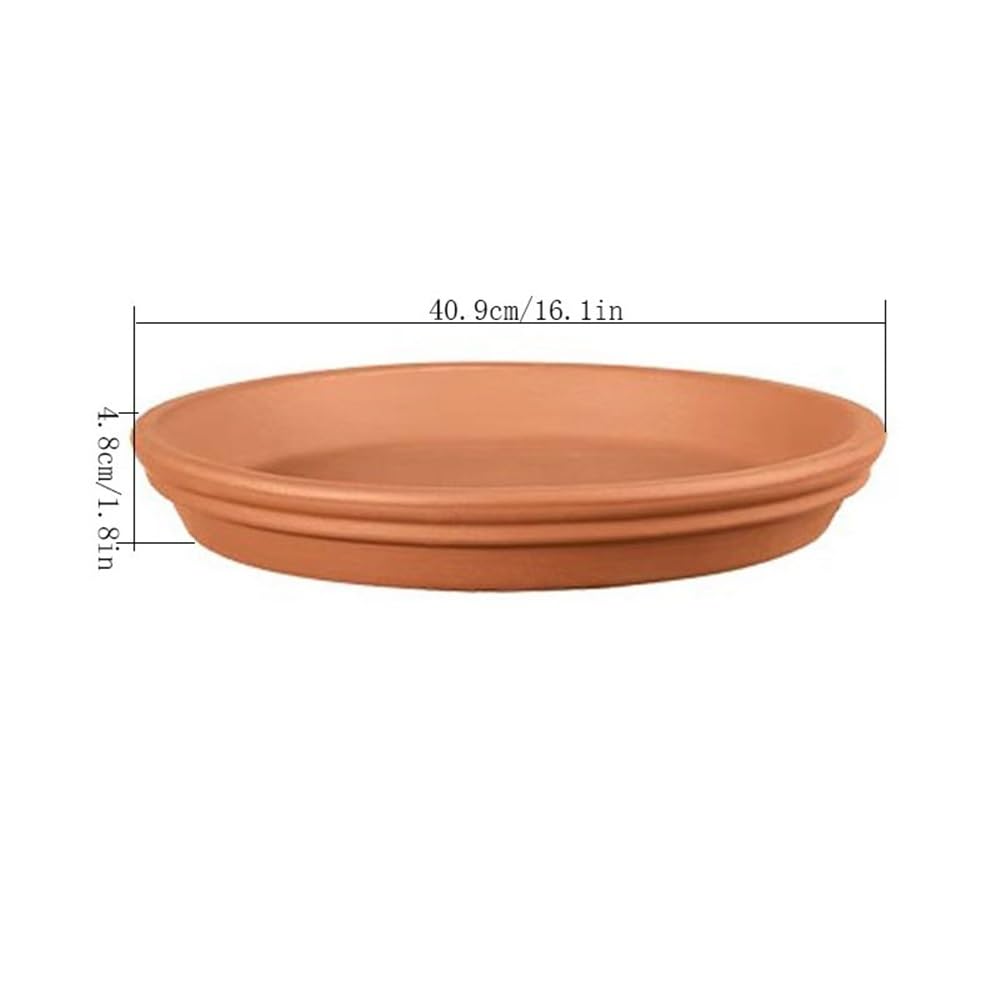 Platillos para Flores Paleta de riego Plantas Arcilla cerámica roja Bandeja para Plantas