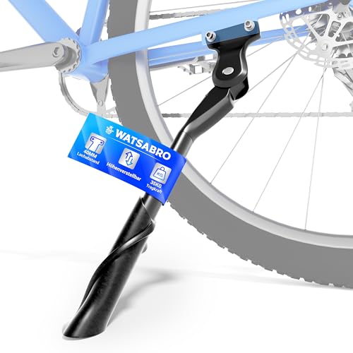 WATSABRO Fahrradständer 24-29 Zoll Höhenverstellbarer Seitenständer 40mm Lochabstand M5 Schraube Schraubenöffnung 5mm Stabil Seitenständer E-Bike MTB