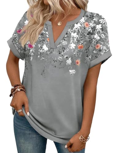 Image of WIHOLL Womens Blouses Spring Tops Short Sleeve Shirts Dressy Casual Summer Vacation Fashion Clothing 2026