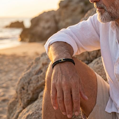 Pulsera ajustable de cuerda trenzada de silicona para hombre y mujer miniatura 3