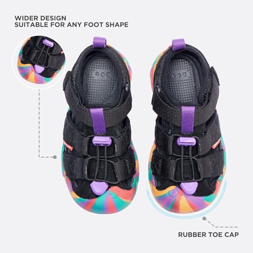 Boys Girls Summer Breathable Sandals, Comfortable, Quick-Dry, Lightweight, Closed-Toe, Multicolor for Hiking & Outdoor Sports3