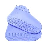jieGorge Botas de lluvia de silicona para traje impermeable transparente antideslizante botas para el hogar grueso y equipo de lluvia para el día de Pascua (SBM)