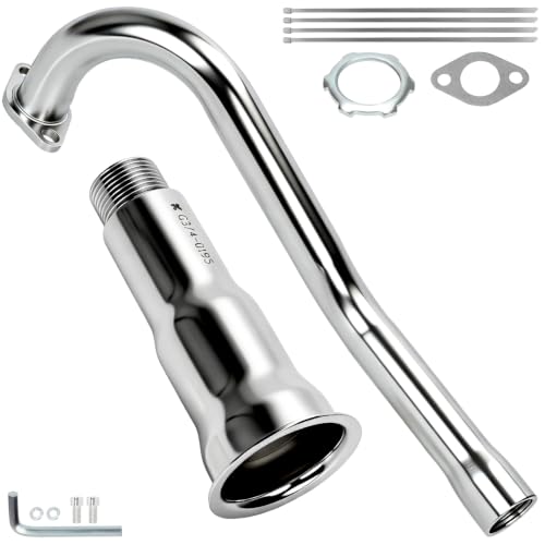 Image of Central Long Mini Bike Trumpet Exhaust Pipe for GMB100 CT100U | 3 Stage Under Seat Muffler Fits for Predator 79cc 3HP 98cc 154F 3.0HP Engine GPS Rascal 98 Lite FR-P Coleman Minibike Parts