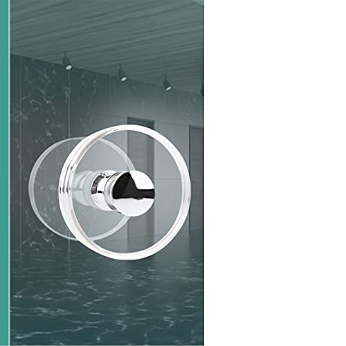 AYVADA Pomello per porta in vetro per box doccia rotondo in acrilico | Sostituzione delle maniglie delle porte del fienile Pull Push | Pulsante per porta scorrevole per doccia (dimensioni: 170 mm)