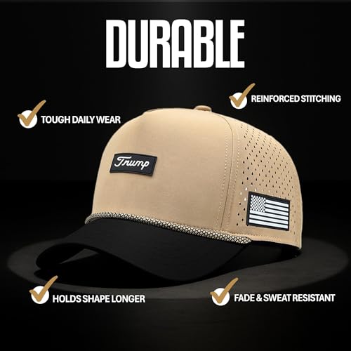 Image of Curves & Clubs Trump Golf Hats - One Size Adjustable Men's Hat - Breathable & Durable Trump Rope Hat - Perfect Golf Gift