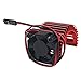 Vgoohobby RC Motor Heatsink 540 545 550 Brushless Brushed Electric Engine Heat Sink with 5-6V Cooling Fan Compatible with Traxxas HSP HPI Wltoys Himoto Axial Tamiya 1/10 RC Crawler Truck Car (Red)