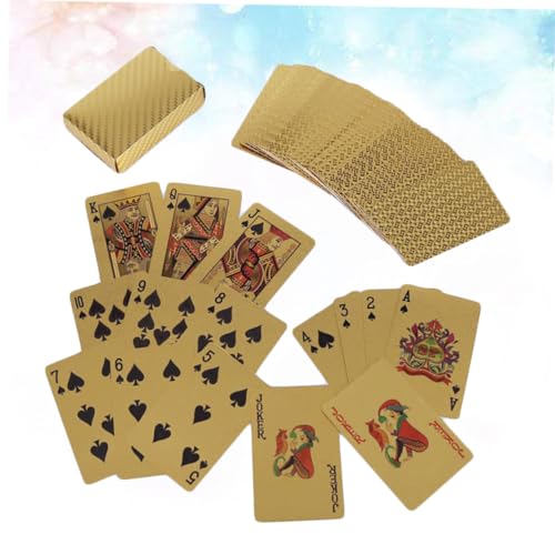 TOYANDONA 3 Sets Lustige Pokerkarten Goldfolie Plastikspielkarten Für Unterhaltung Requisite Pokerspiel Spielzeug Home-bar-zubehör – Bild 8
