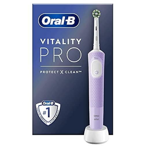 Oral-B Vitality PRO Cepillo de Dientes Eléctrico con Mango Recargable, 3 Modos de Limpieza, Temporizador y Batería de Larga Duración - Lila | Ya disponible en tu tienda friki favorita! En mundofriki.es!