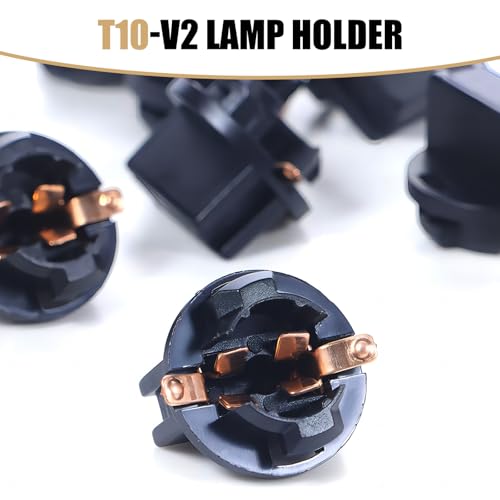 10 piezas de sockets de bombilla T10 para autos miniatura 4