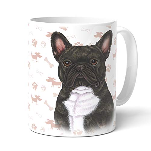 power gift BOULEDOGUE FRANCAIS Tasse Chien Avec Votre Animal Préféré. Tasse a Cafe Original, Mug Original et Insolite solide en Céramique de Haute Qualité, Une Belle Tasse. B Cover