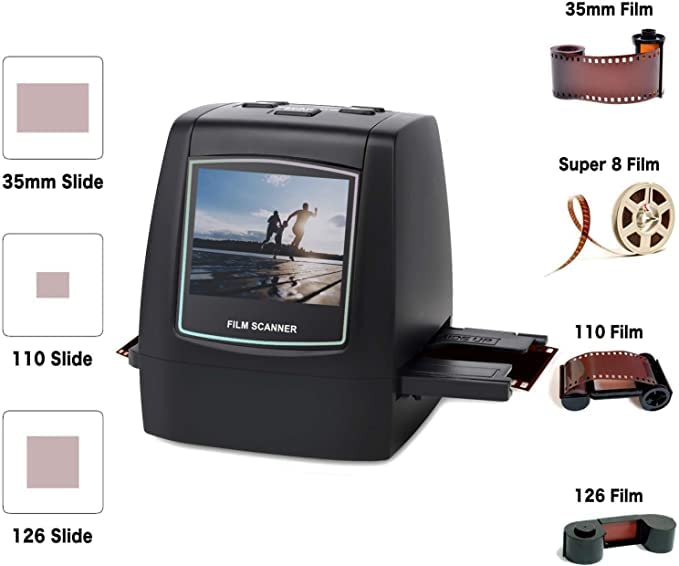 Scanner Pellicule Photo Scanner De Diapositives Ejoyous 22 MP - Convertit Films 135, 126, 110, 8 Mm En JPG Numérique Convertisseur Films En Numérique