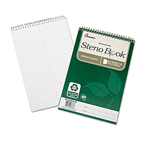 AbilityOne - SKILCRAFT 100% Post-Consumer Recycled Steno Book – 6” x 9”, 60 Sheets 7530-01-600-2029, 7530-01-600-2029 #1