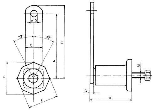 TEN3 Ametric® Universal Tension Arm, 100mm radius 63mm offset, 100mm (B) Total Depth, 112.5mm Arm Height, 100mm (A) Distance Between Centers, 25mm (C) Width of Arm, M8 (G) Mounting Bolt Size, 0-140 N Torque,(1-015)