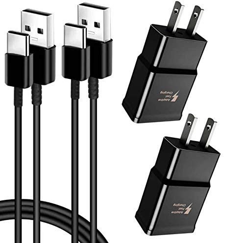 Adaptive Fast Wall Charger Adapter, USB Type C to A Cable Cord Compatible Samsung Galaxy S20 S10 S9 S8 /Edge/Plus/Active,Note 20,Note 10,Note 9,Note 8,c9pro,LG G5 G6 G7 V20 V30 ThinQ Plus EP-TA