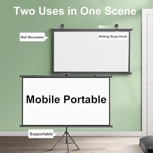 Pantalla de proyección manual 60 pulgadas 4:3 con trípode miniatura 6