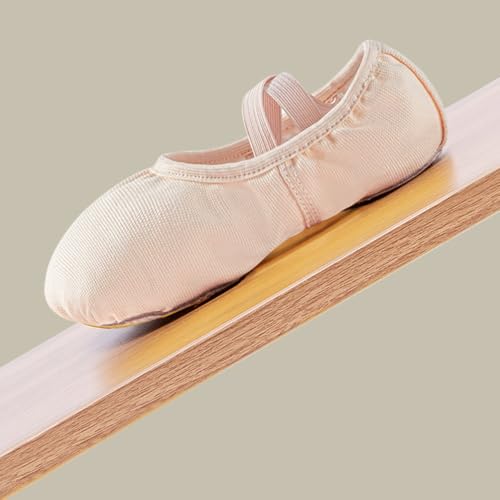 Girls Ballet Dance Shoes Canvas Ballet Slippers for Kids Split Sole Ballerina Flat Shoes4