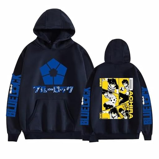 Sudadera con capucha con estampado de dibujos animados de Bachira Meguru, de anime Blue Lock, para cosplay, azul, XS | Ya disponible en tu tienda friki favorita! En mundofriki.es!