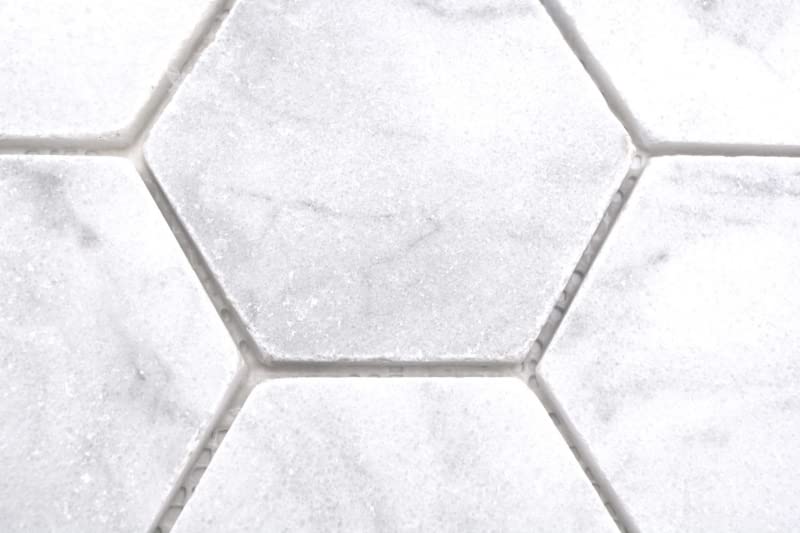 Mosaïque En Marbre Blanc Mat – Pierre Naturelle 75x150 Mm – Pour Mur, Sol, Cuisine Et Douche – WBF-45-M420