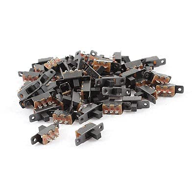 55 Pcs 3 Terminals PCB Mount 2 Position SPDT Horizontal Micro Mini Slide Switch