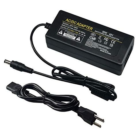 Snsnlent 48V 2A Power Supply Adapter AC 100-240V to DC 48V 2A Power Adapter Chager Interface 5.5 x 2.5mm Plug Cover