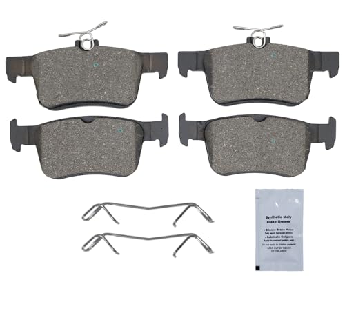 Image of HUSCH D1878 Rear Ceramic Brake Pads Kit Fit For Acura RDX 2019-2021, For Honda Accord 2018-2021, For Civic 2016-2021, For Insight 2019-2021