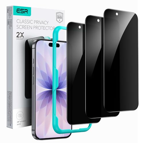 ESR 3 Pack for iPhone 17/16 Pro Privacy Tempered Glass Screen Pro...