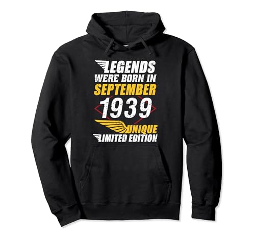 Cumpleaños Septiembre 1939 Edición Limitada Regalo Vintage Sudadera con Capucha