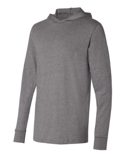 Bella + Canvas Unisex Jersey Long-Sleeve Hoodie (3512)- DEEP HEATHER,2XL2