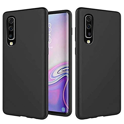 Image of Mobile Back Cover Case for Samsung Galaxy Galaxy A7 (2018) (Silicone Case|CameraProtection|Black SC1510)