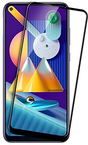 Image of Screen Protector for Samsung Galaxy M11 / A11 (Black) Tempered Glass Edge-to-Edge 6D Screen Guard With Installation Kit