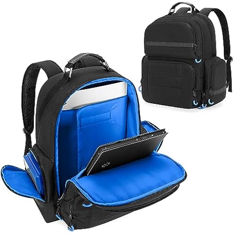 PGmoon Console Backpack Compatible with Playstation 5/PS5 Slim/PS5 Pro, Travel Carrying Case Bag with Protective Liner, Fits 15.6’’ Laptop, Controllers and Most Gaming Accessories (Patent Design) Cover