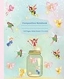 fairies fairy composition notebook for girls, teens, kids, students and women: aesthetic, girly, pink, pastel, cute, pretty, themed composition notebook. 110 pages | wide ruled | 7.5 x 9.25 inches