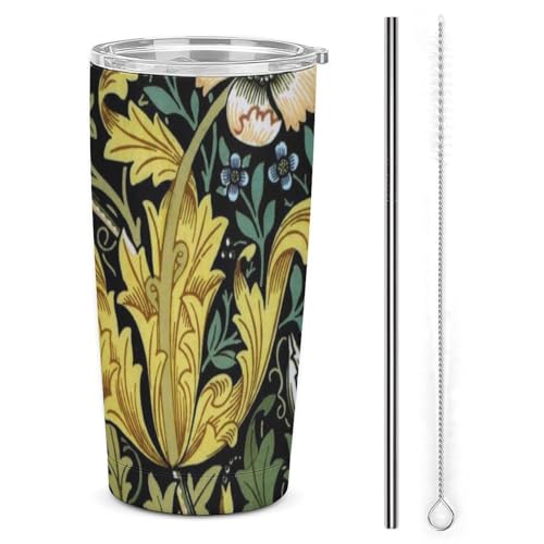 Ԃ̃Jbv William Morris ԕ Xg[&Xg[uVt }OJbv R[q[Jbv 600ml RrjJbv ^u[ XeX ۗ ۉ ԗp Wt ^  e  LN^[ lC v[g