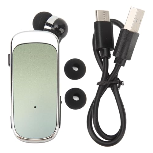 Auriculares Bluetooth Retráctiles EMUKOEP con 20 Horas de Batería y Cable Extensible Verde 6