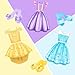 Meland Princess Dress Up for Girls 3-6, Dress Up Clothes for Girls with Princess Shoes Toy, Birthday Gift for Toddlers