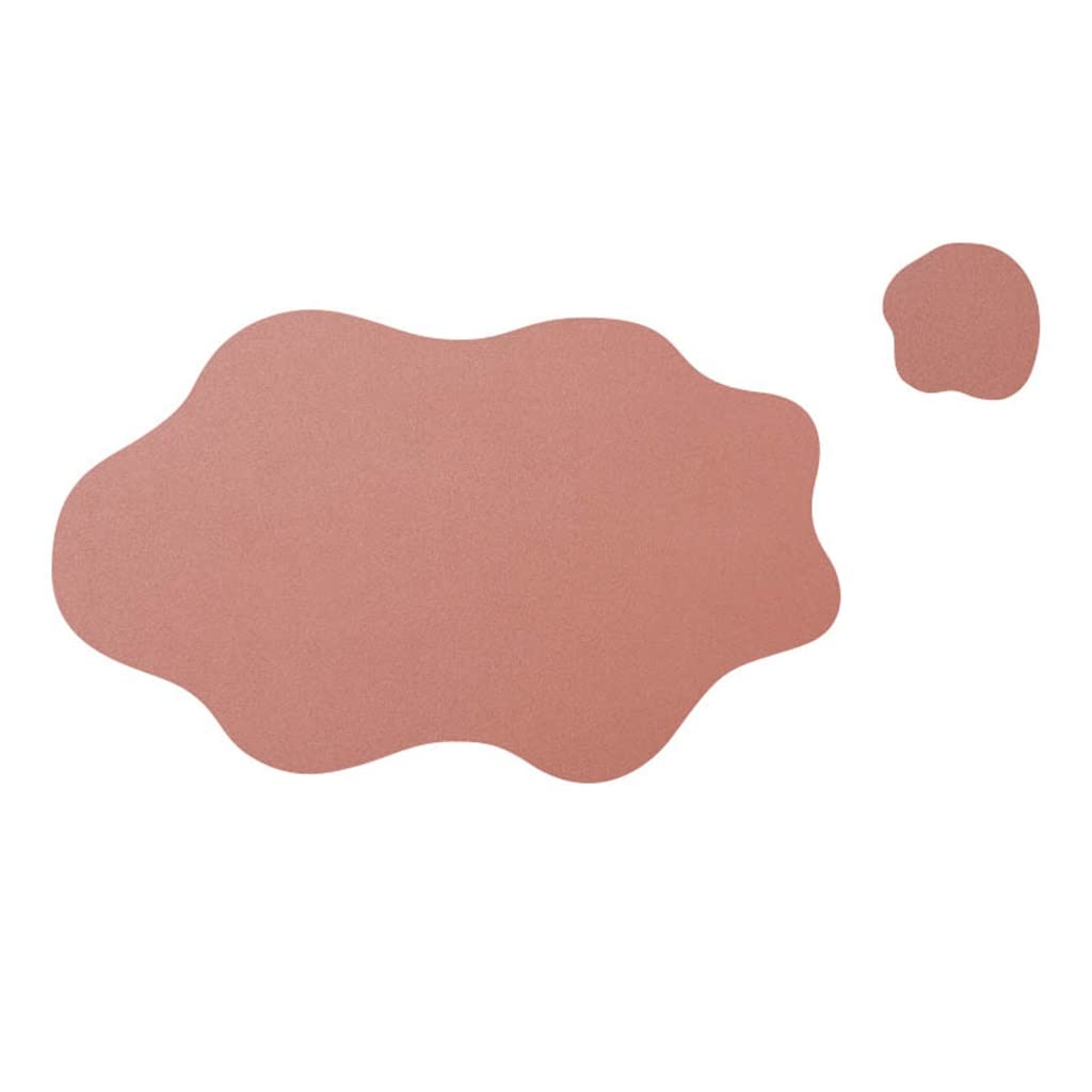 IANSHFKN 4 Pcs Tableware Pad Placemat Table Mat Heat Insulation Leather Bowl Coaster Kitchen