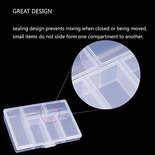 Image of 6 Grids Plastic Organizer Box Storage Container Jewelry Box (4)