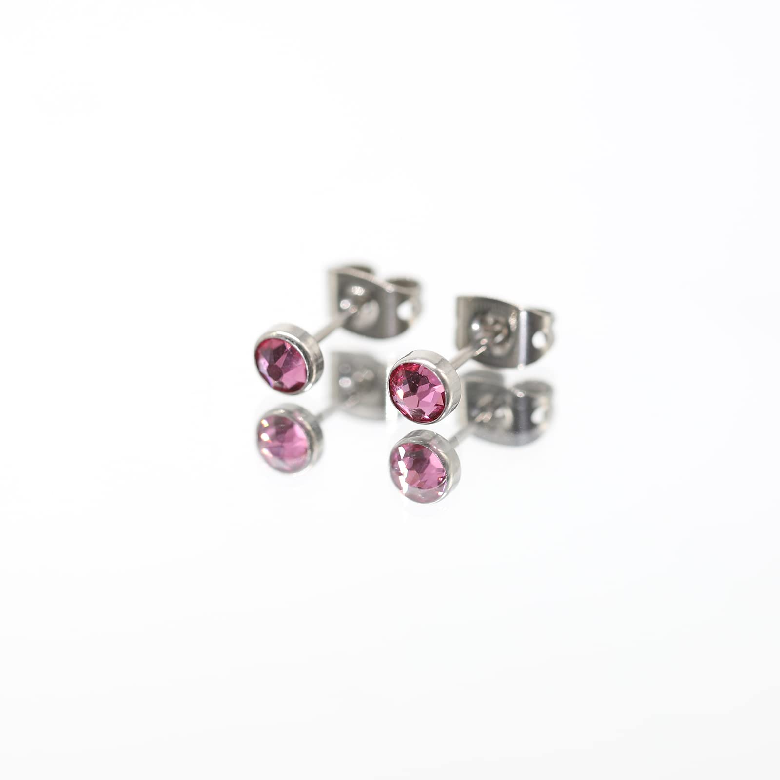 Boucles d'oreilles en titane G23 pour femmes filles boucles d'oreilles hypoallergéniques en cristal de zircone 3mm/4mm/5mm/7mmm boucles d'oreilles pour oreilles sensibles