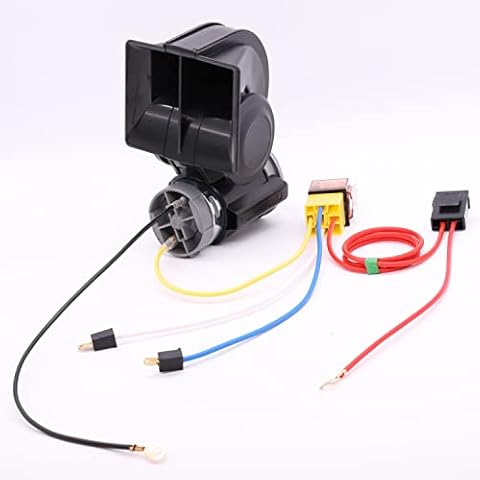 SoundOriginal 24Volt Loud Car Air Horn Big Truck Horn 130db with Automotive Relay Electric Horn for Truck Car Motorcycle (24V Black) Cover