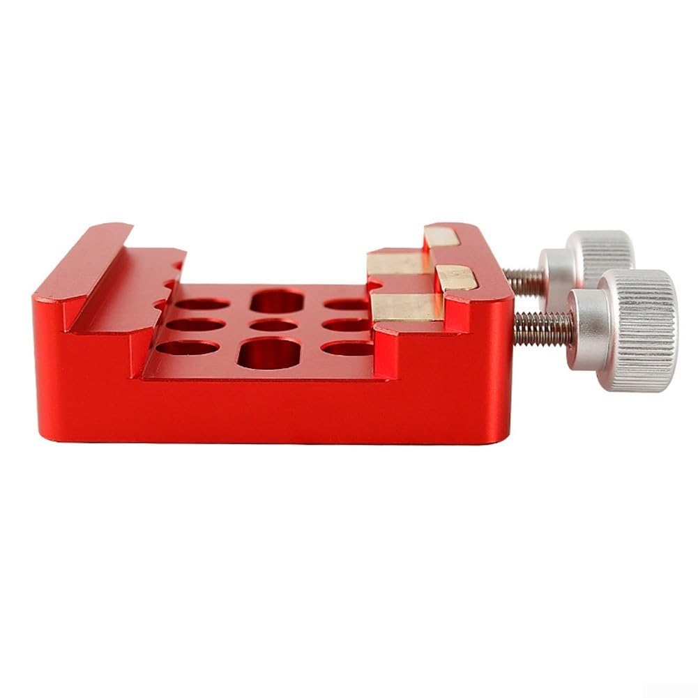 Piastra a coda di rondine in alluminio per astrofotografia, morsetto a sella stile Vixen con fori di base guida per treppiede OTA, larghezza 88 mm (rosso)