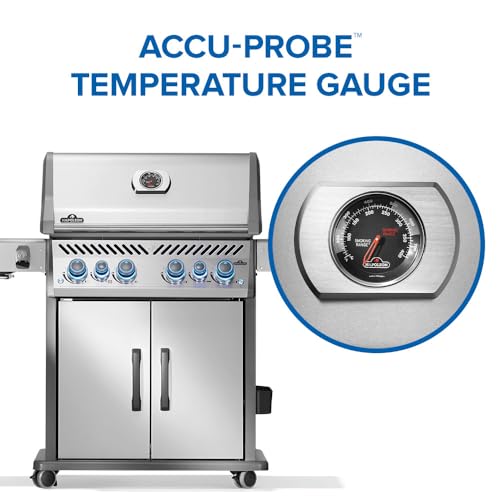 Image of Napoleon Rogue PRO-S 525 Propane Gas Grill with Infrared Side and Rear Burners, Stainless Steel, Durable 6-Burner BBQ