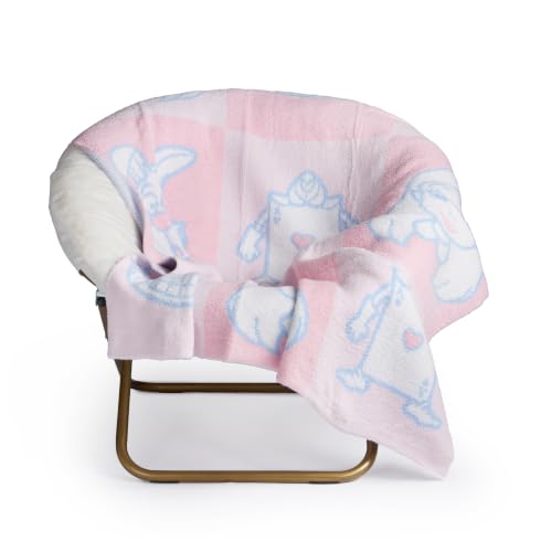Image of Jay Franco Kids Feather Knit Blanket - 50 inch x 60 inch Inch Soft & Cozy Plush Throw for Bedroom & Couch Decor, Official Licensed Product, Pink - Alice in Wonderland