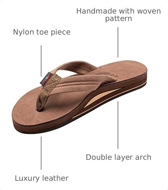 Image of Rainbow Sandals Ladies Luxury Leather - Double Layer Arch Support with 1 inch Strap